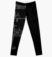 Spitfire aircraft blueprints Leggings