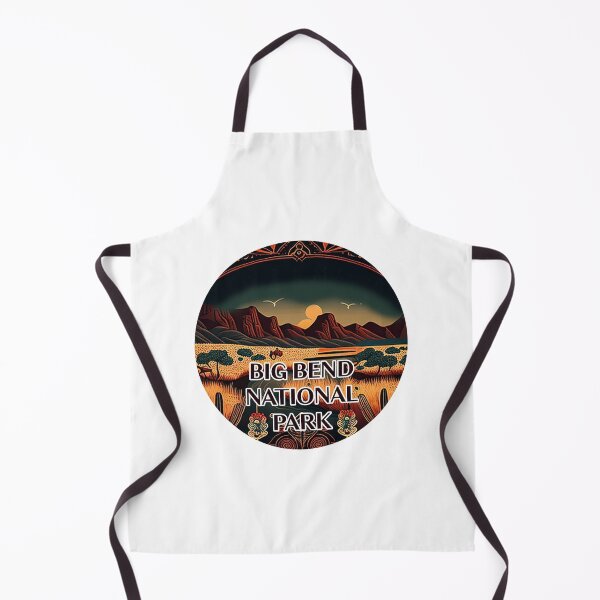 Item preview, Big Bend National Park Scandinavian Folk Art Style Circle designed and sold by PikoApparel.
