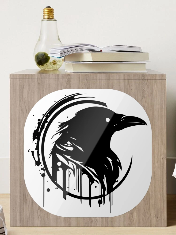 Raven Head vinyl decal in black reflective vinyl by bigblued -- Fur  Affinity [dot] net