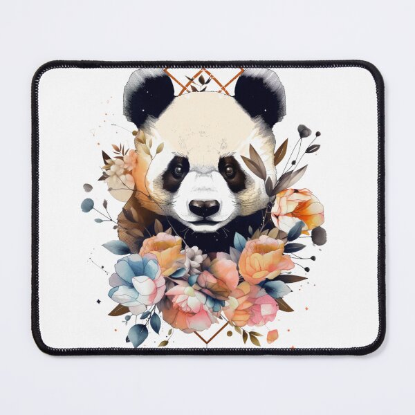 Item preview, Geometric flower panda designed and sold by alxndraai.