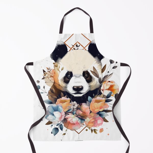 Item preview, Geometric flower panda designed and sold by alxndraai.