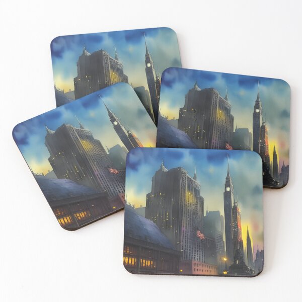 Item preview, Edificio EEUU Fantasia Watercolor designed and sold by MudbloodStore.