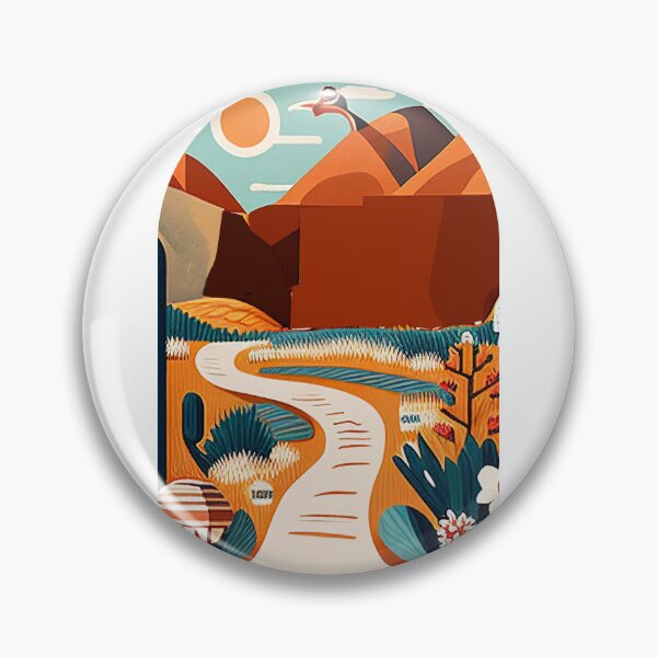 Item preview, Big Bend National Park Scandinavian Folk Art Style Arch designed and sold by PikoApparel.