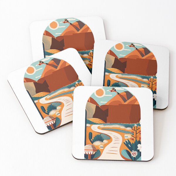 Item preview, Big Bend National Park Scandinavian Folk Art Style Arch designed and sold by PikoApparel.