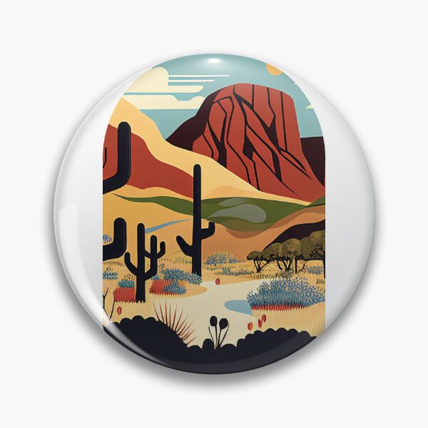 Item preview, Big Bend National Park Scandinavian Folk Art Style Arch designed and sold by PikoApparel.