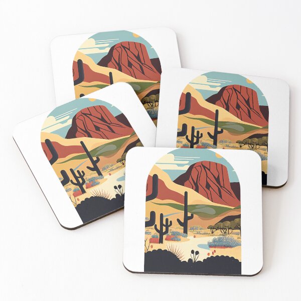 Item preview, Big Bend National Park Scandinavian Folk Art Style Arch designed and sold by PikoApparel.