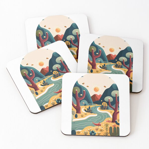 Item preview, Big Bend National Park Scandinavian Folk Art Style Arch designed and sold by PikoApparel.
