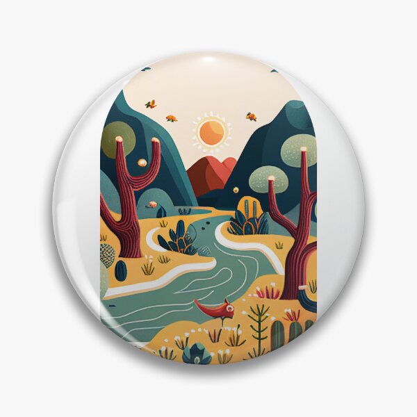 Item preview, Big Bend National Park Scandinavian Folk Art Style Arch designed and sold by PikoApparel.