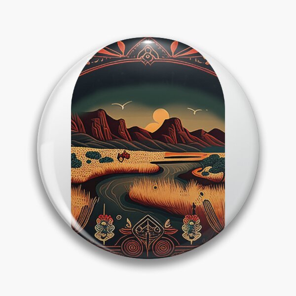 Item preview, Big Bend National Park Scandinavian Folk Art Style Arch designed and sold by PikoApparel.