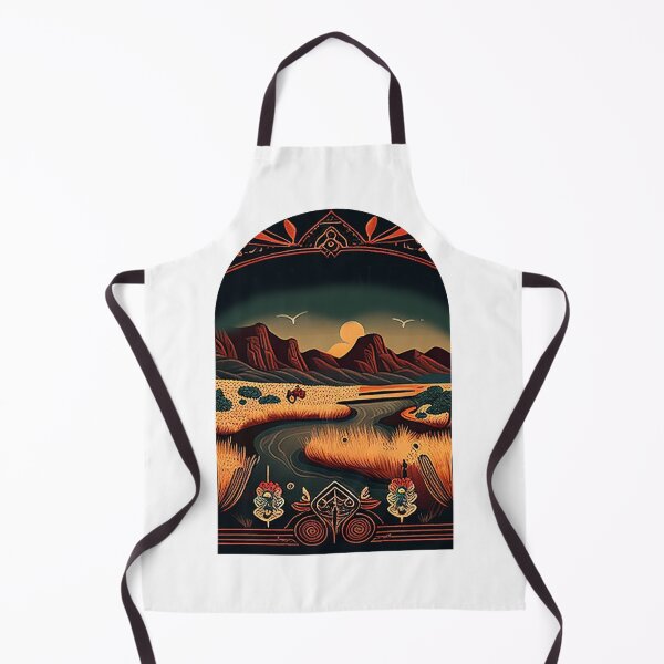 Item preview, Big Bend National Park Scandinavian Folk Art Style Arch designed and sold by PikoApparel.