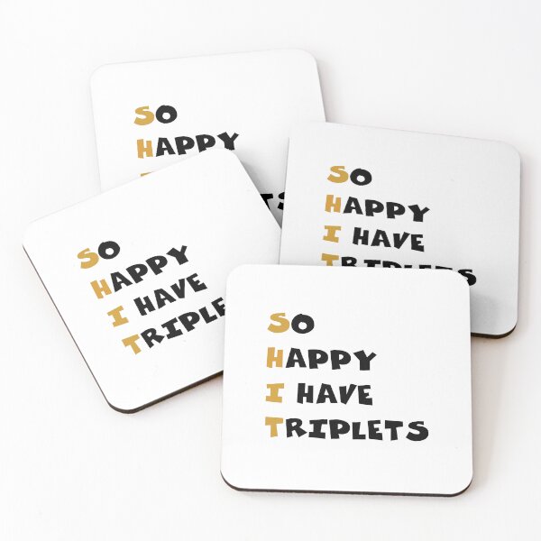Item preview, This dad very loves his triplets for a great father's day present gift funny meme comedy humor designed and sold by Karisdesignss.