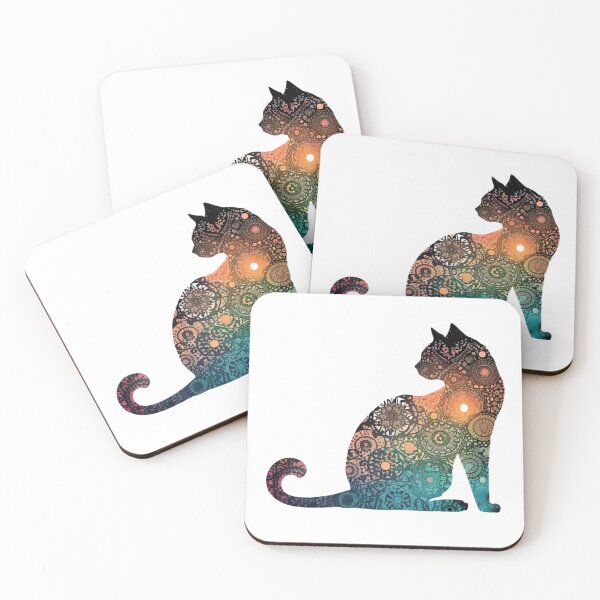 Item preview, Mandala Cat, finding Inner Peace through Meditation.  Yoga Sticker, Namaste designed and sold by VisualVibesVV.