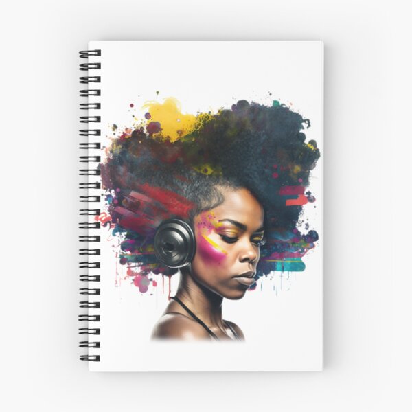 Item preview, Colorful Black Woman DJ with Afro Hairstyle designed and sold by toticavalcanti.
