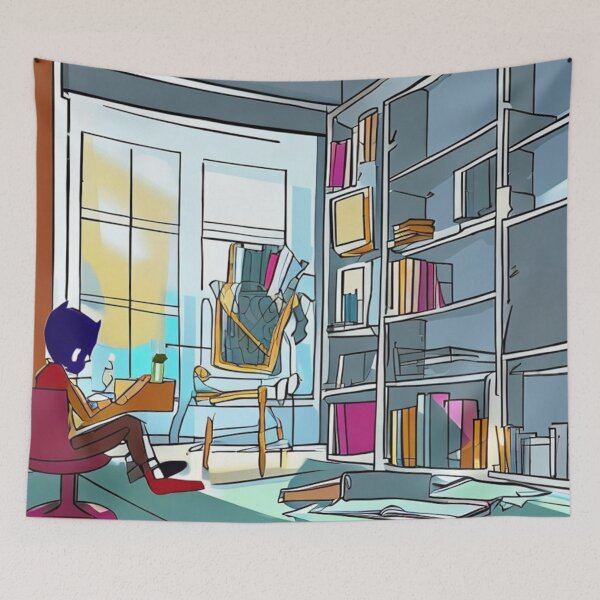 Item preview, boy studying in his room designed and sold by winer108.