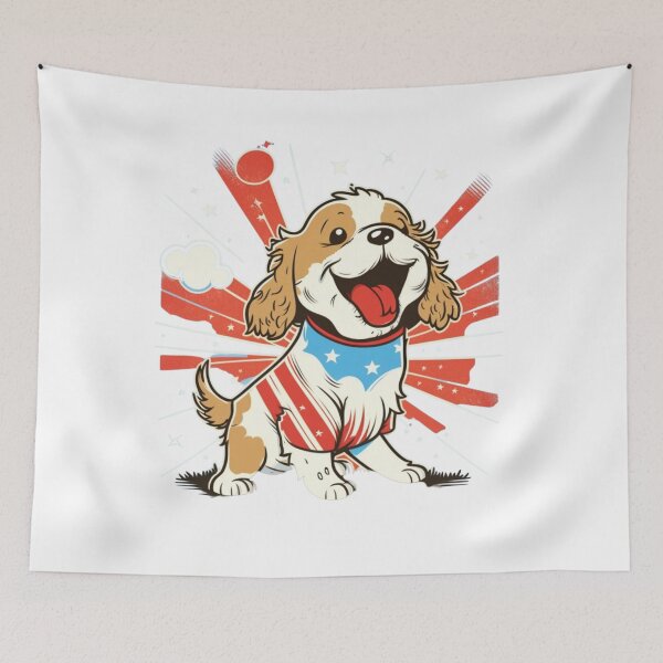 Item preview, US flag and dog designed and sold by Zaolta.