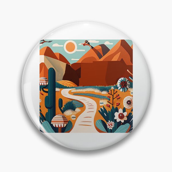 Item preview, Big Bend National Park Scandinavian Folk Art Style designed and sold by PikoApparel.