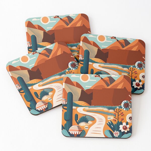Item preview, Big Bend National Park Scandinavian Folk Art Style designed and sold by PikoApparel.