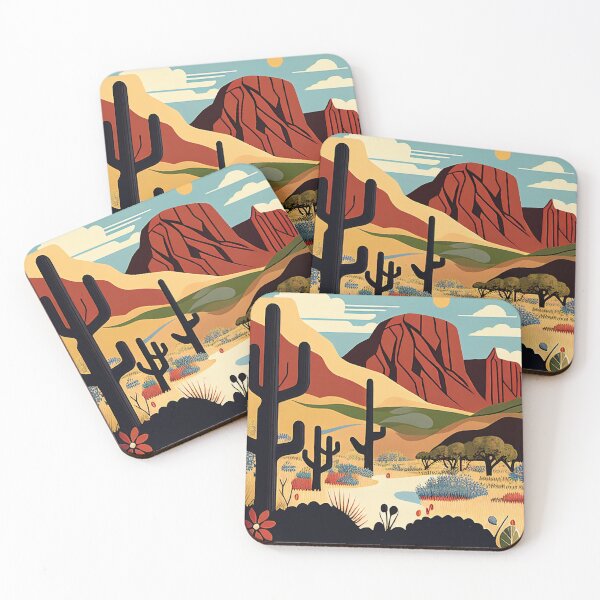 Item preview, Big Bend National Park Scandinavian Folk Art Style designed and sold by PikoApparel.