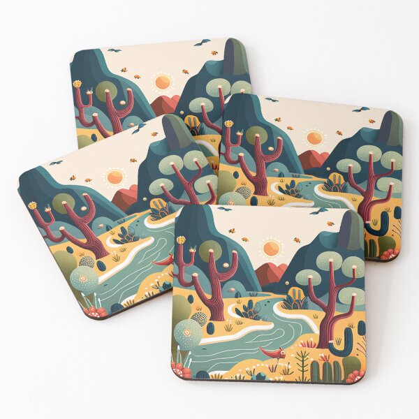 Item preview, Big Bend National Park Scandinavian Folk Art Style designed and sold by PikoApparel.