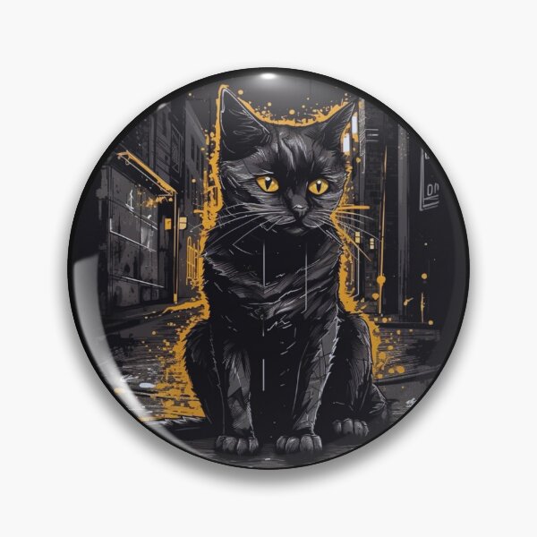 Item preview, Cat Daddy Black Cat vintage Eighties Style Cat Retro designed and sold by Shop801.