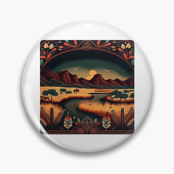 Item preview, Big Bend National Park Scandinavian Folk Art Style designed and sold by PikoApparel.