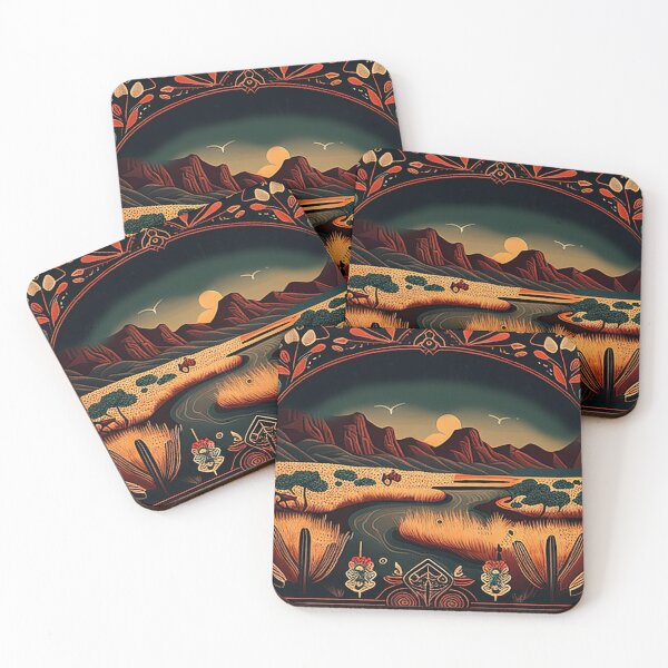 Item preview, Big Bend National Park Scandinavian Folk Art Style designed and sold by PikoApparel.