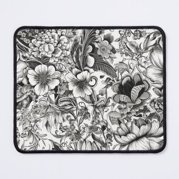 Item preview, Black and White Flower Pattern - 1 designed and sold by PixelPusherArt.