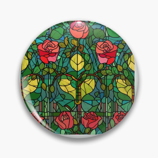 Item preview, Radiant Rose Window designed and sold by PixelPatchwork.