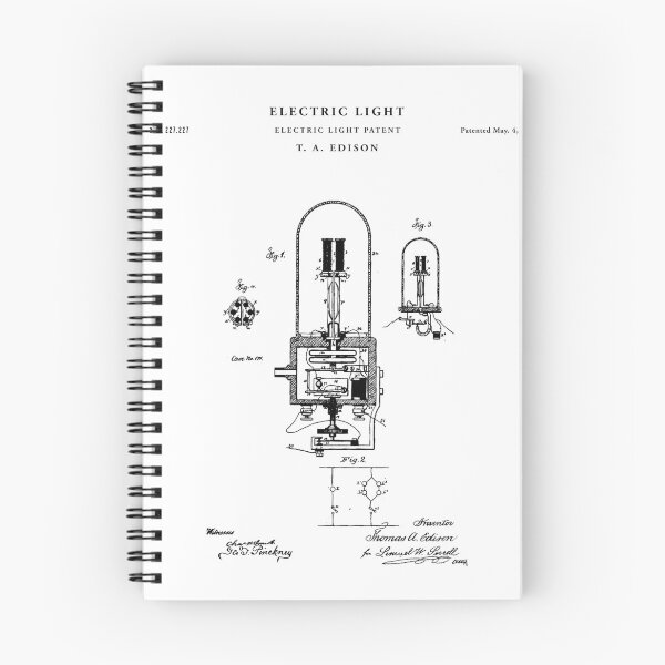 Item preview, Electric light Patent Drawing Blueprint designed and sold by Vintago.