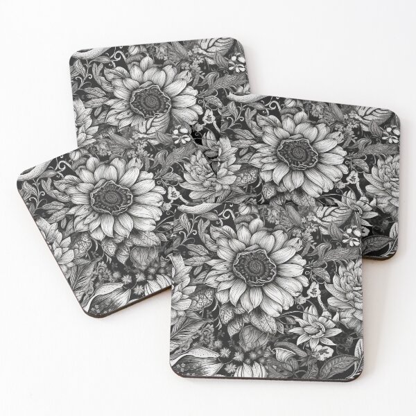 Item preview, Black and White Flower Pattern - 2 designed and sold by PixelPusherArt.