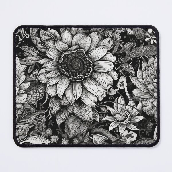 Item preview, Black and White Flower Pattern - 2 designed and sold by PixelPusherArt.