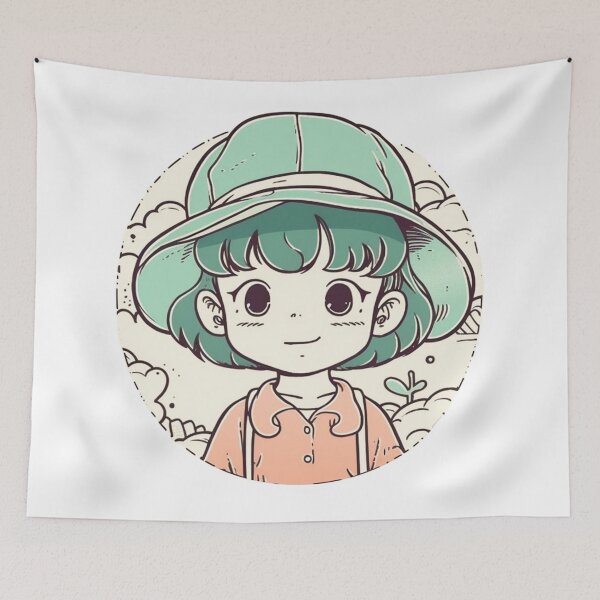 Item preview, Magnetic refrigerator sticker:Cute cartoon girl designed and sold by SML(Smiling Cool) PinkBubble.