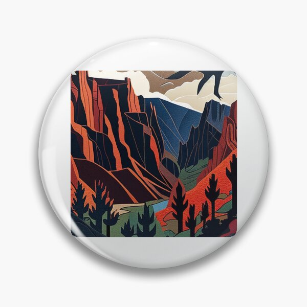 Item preview, Black Canyon of the Gunnison National Park Scandinavian Folk Art Style designed and sold by PikoApparel.