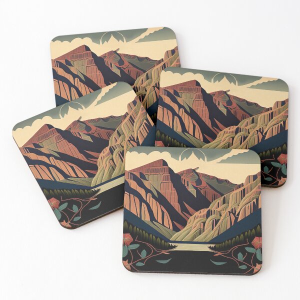 Item preview, Black Canyon of the Gunnison National Park Scandinavian Folk Art Style designed and sold by PikoApparel.