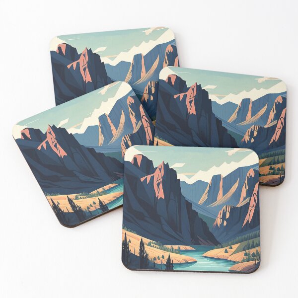 Item preview, Black Canyon of the Gunnison National Park Scandinavian Folk Art Style designed and sold by PikoApparel.