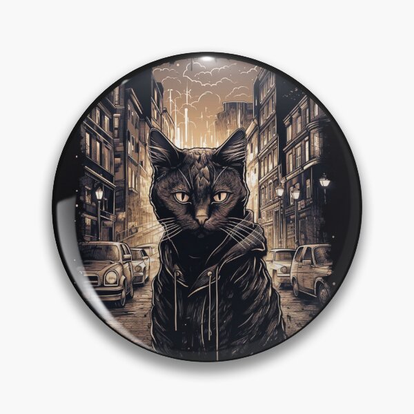 Item preview, Cat Daddy Black Cat vintage Eighties Style Cat Retro designed and sold by Shop801.
