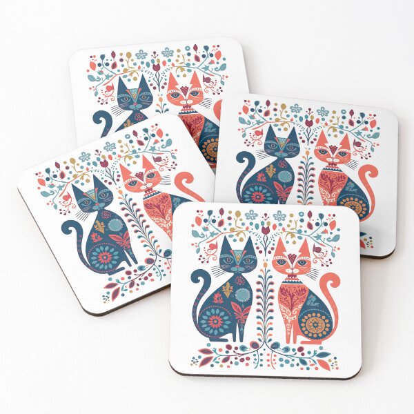 Item preview, Hygge Scandinavian Cottagecore Design of Fantasy Cats designed and sold by Kalligraphika.