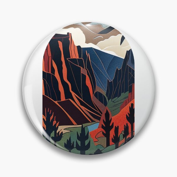 Item preview, Black Canyon of the Gunnison National Park Scandinavian Folk Art Style Arch designed and sold by PikoApparel.