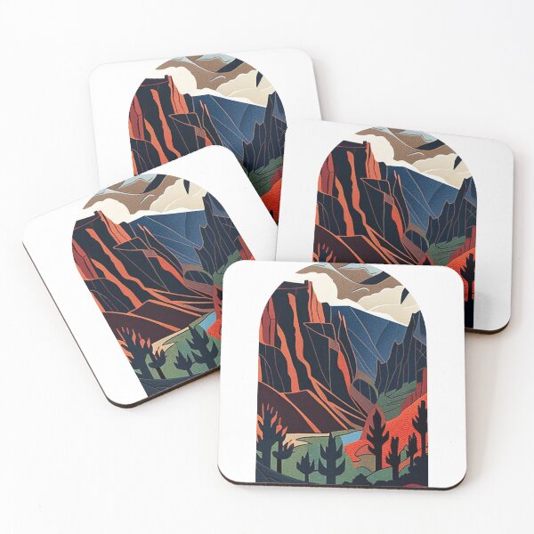 Item preview, Black Canyon of the Gunnison National Park Scandinavian Folk Art Style Arch designed and sold by PikoApparel.
