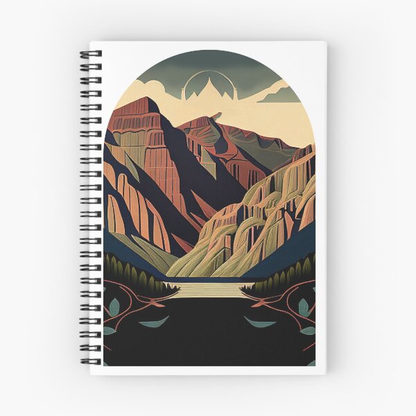 Item preview, Black Canyon of the Gunnison National Park Scandinavian Folk Art Style Arch designed and sold by PikoApparel.