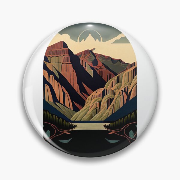 Item preview, Black Canyon of the Gunnison National Park Scandinavian Folk Art Style Arch designed and sold by PikoApparel.