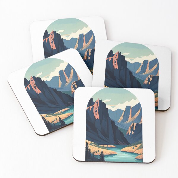Item preview, Black Canyon of the Gunnison National Park Scandinavian Folk Art Style Arch designed and sold by PikoApparel.