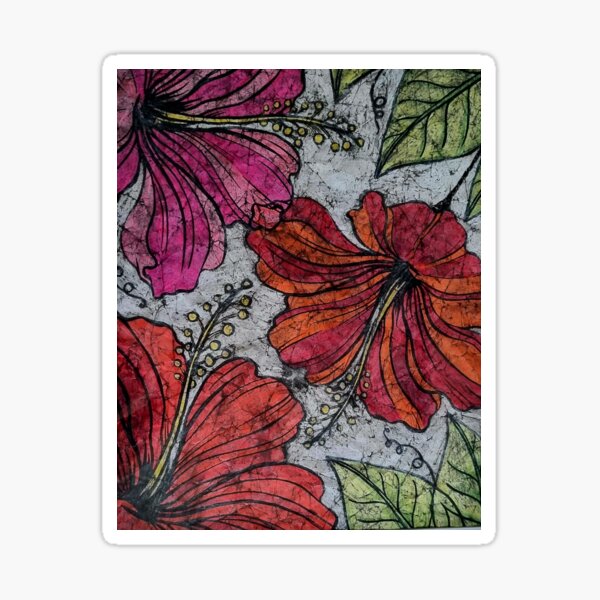 Hibiscus Batik Sticker