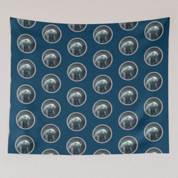 Item preview, Manatee Art for Decor and Fashion Cute Floating Manatee Peaceful Manatee designed and sold by aphelionrhode.