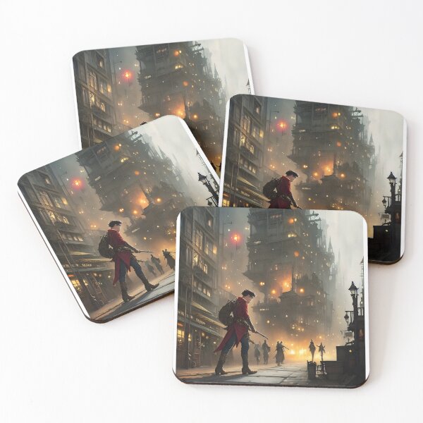 Item preview, Steampunk City Fantasy Watercolor designed and sold by MudbloodStore.