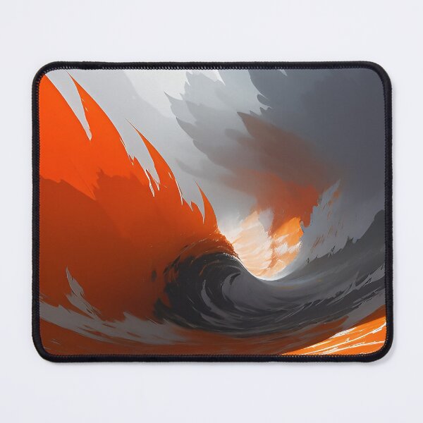 Item preview, Orange and Gray Scenic Mountain and Waves of River Waterfalls designed and sold by deniselynnimage.