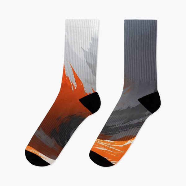 Item preview, Orange and Gray Scenic Mountain and Waves of River Waterfalls designed and sold by deniselynnimage.