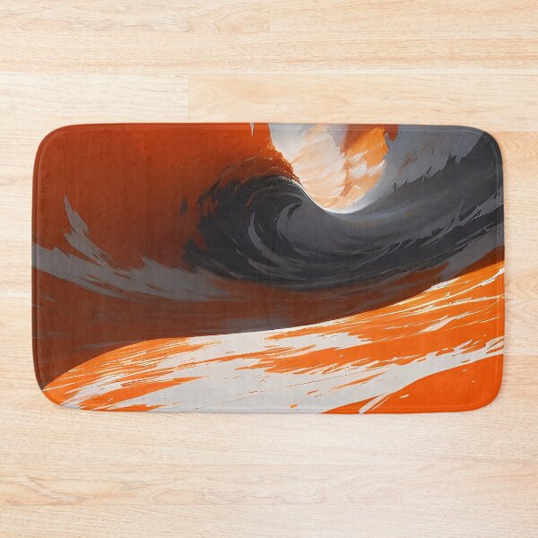Item preview, Orange and Gray Scenic Mountain and Waves of River Waterfalls designed and sold by deniselynnimage.