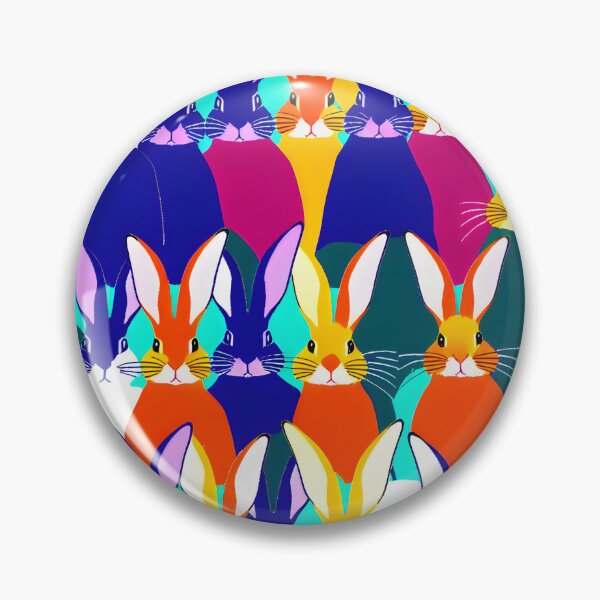 Item preview,  bright multi coloured rabbits  designed and sold by David-Howells.