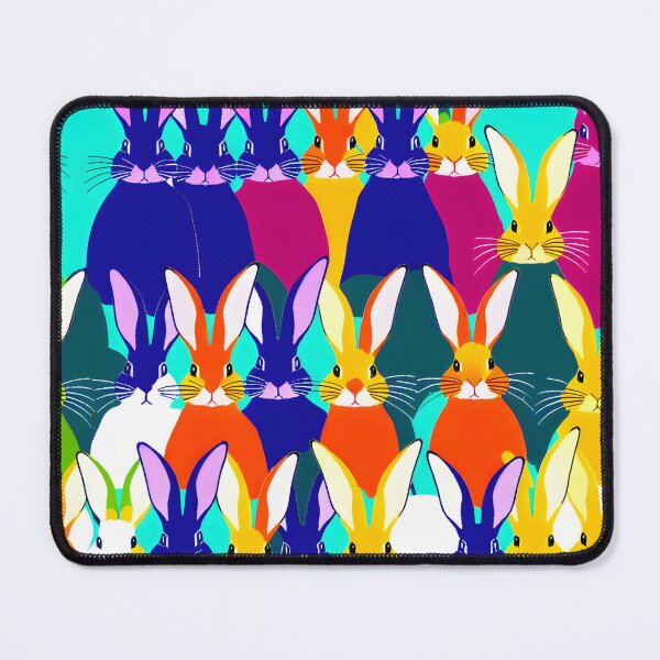 Item preview,  bright multi coloured rabbits  designed and sold by David-Howells.